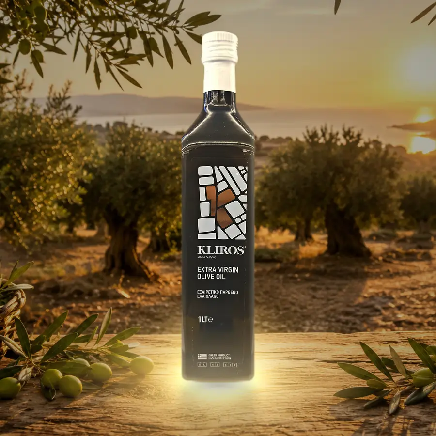 Ulei de măsline extravirgin Kliros 1 L (sticlă)
